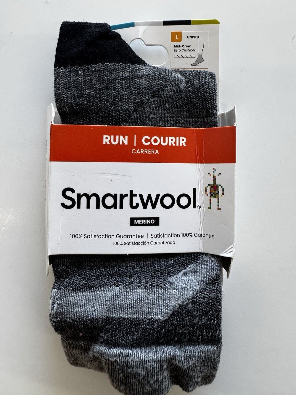 Smartwool Run Low Ankle Socks Unisex Large Grey Brand New Zero Cushion